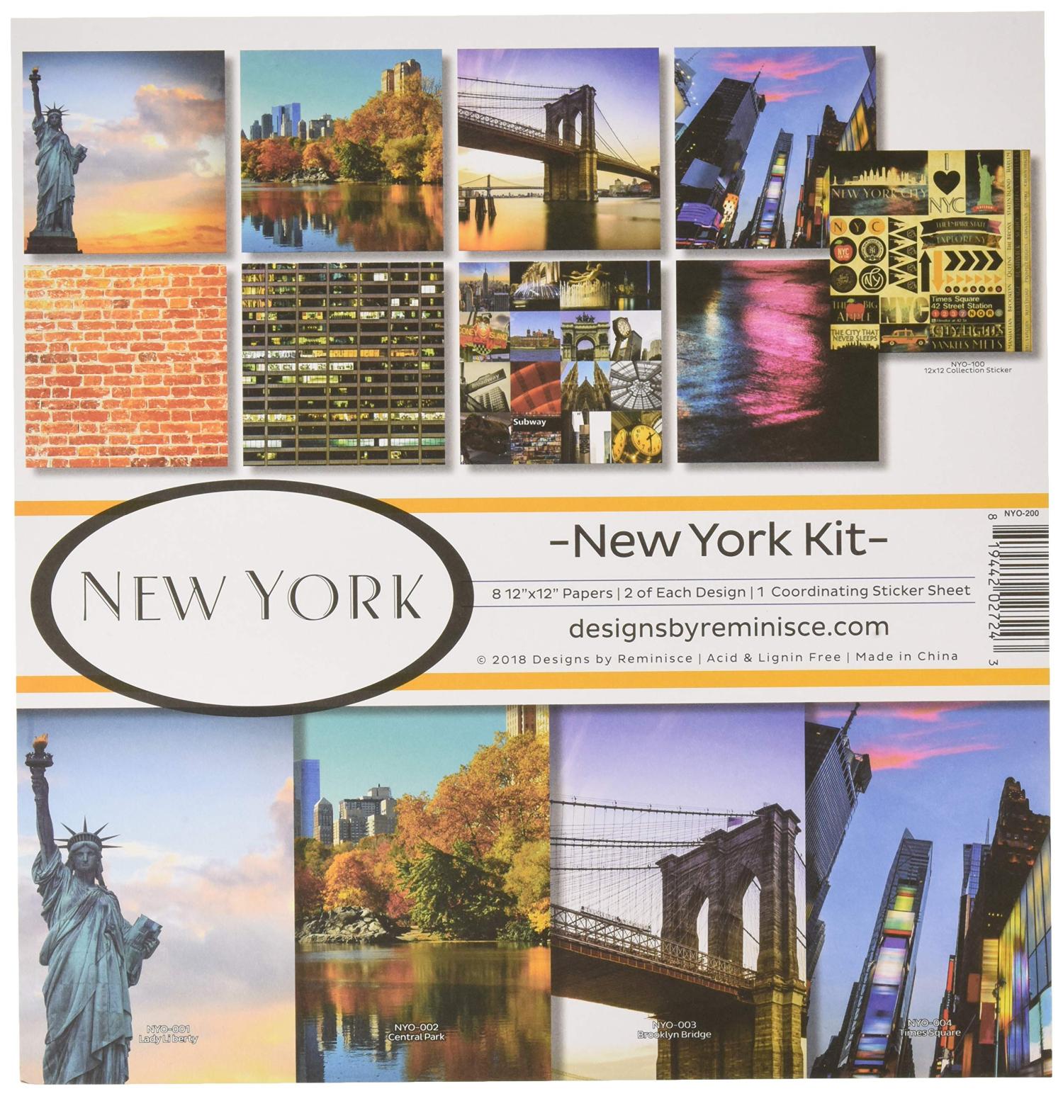 Reminisce New York Scrapbook Collection Kit Multi Color Palette