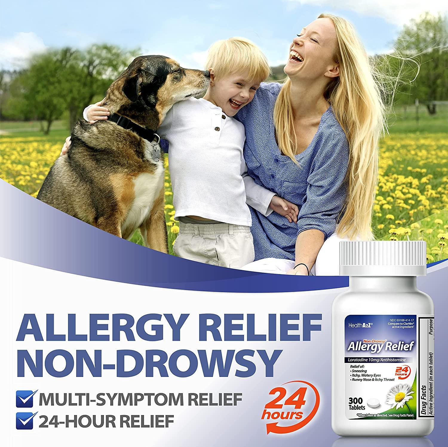 HealthA2Z Allergy Relief Loratadine Tablet 10mg 300 Count NonDrowsy