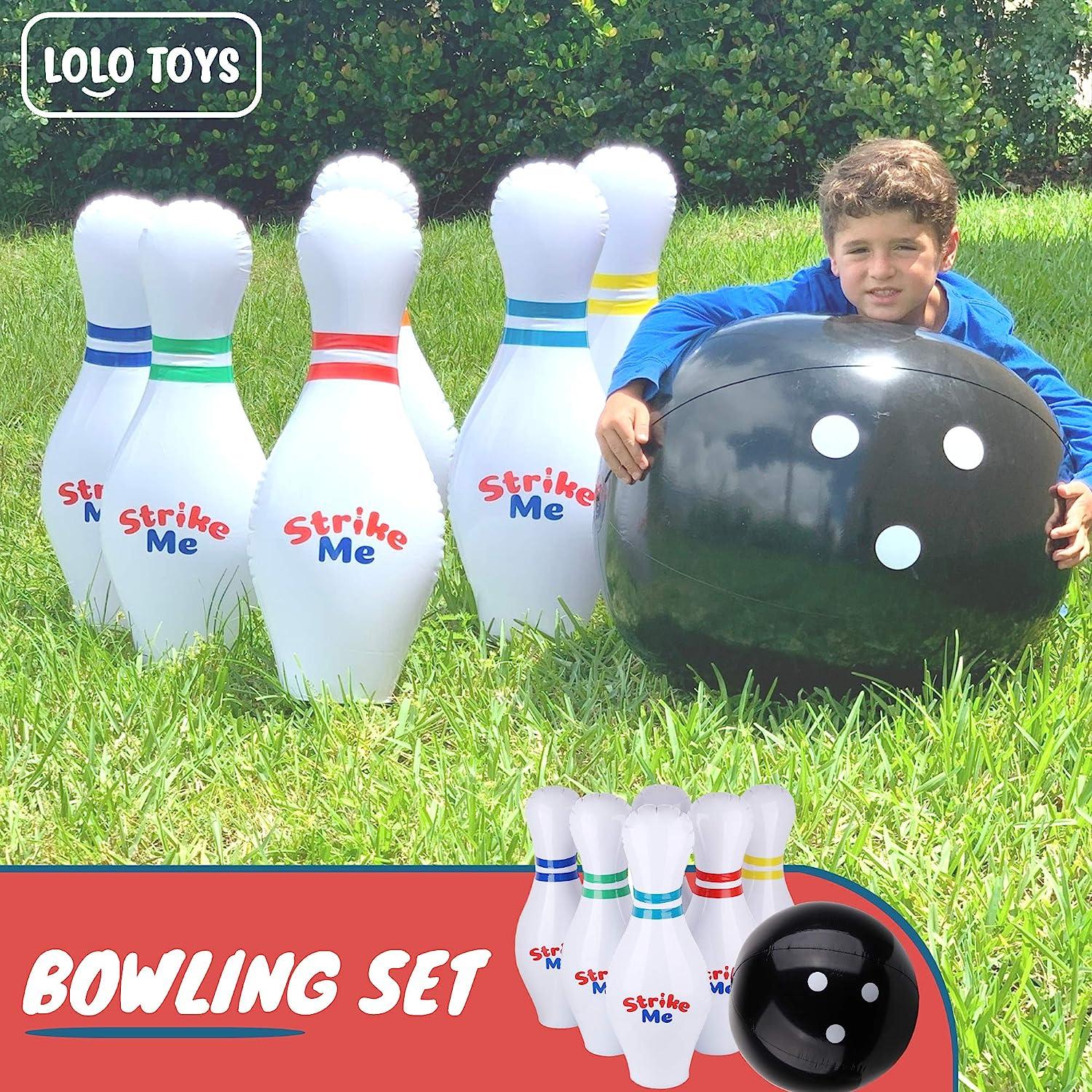 Giant Inflatable Kids Bowling Set 6 27" Jumbo inflatable bowling pins