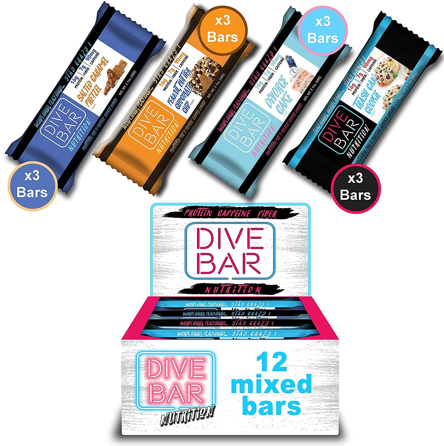 Dive Bar Nutrition CAFFEINATED, PROTEIN COOKIE BARS Fuel your life… in