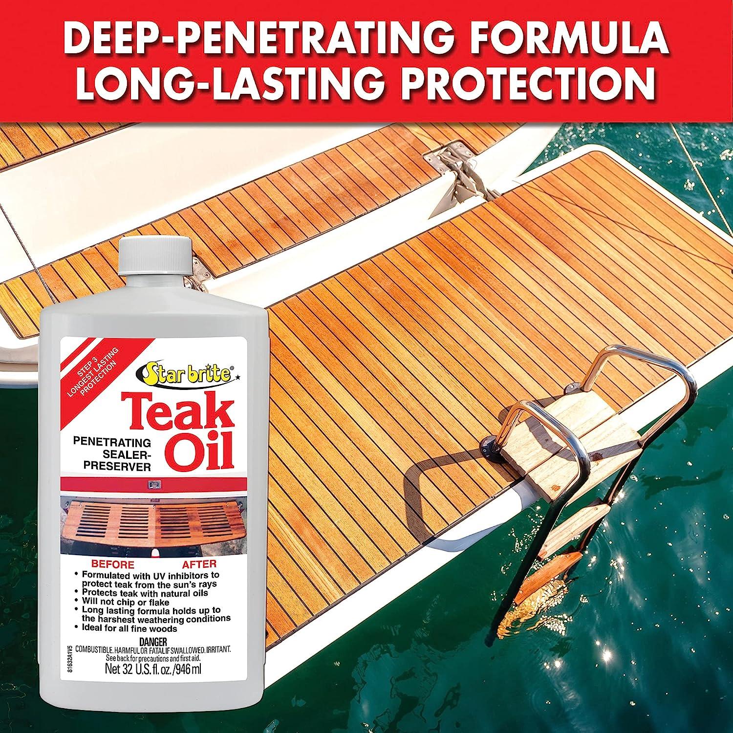 STAR BRITE Teak Oil Long Lasting, Sealer & Preserver