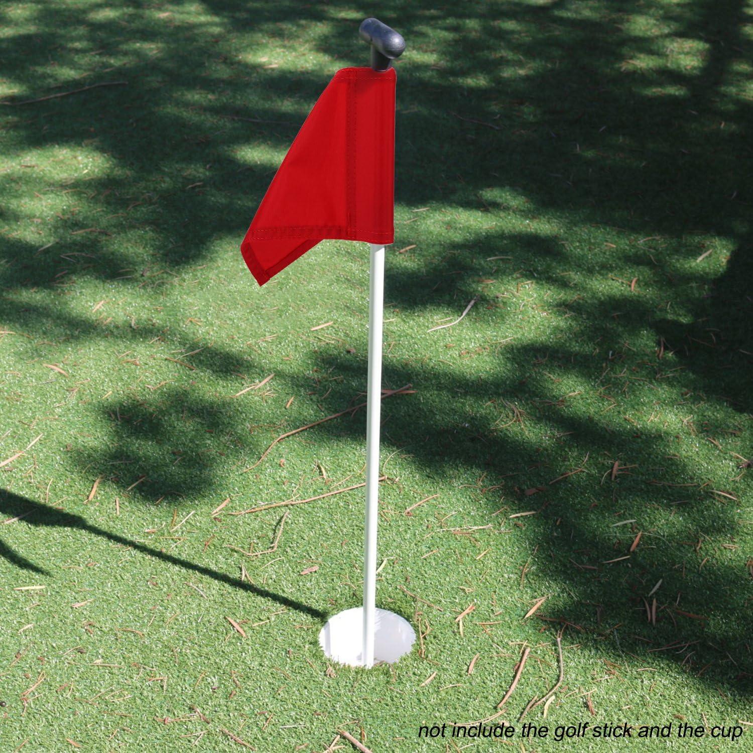KONDAY Golf Flag,Practice Green Golf Flags, Solid Nylon and Checkered Training Golf Putting