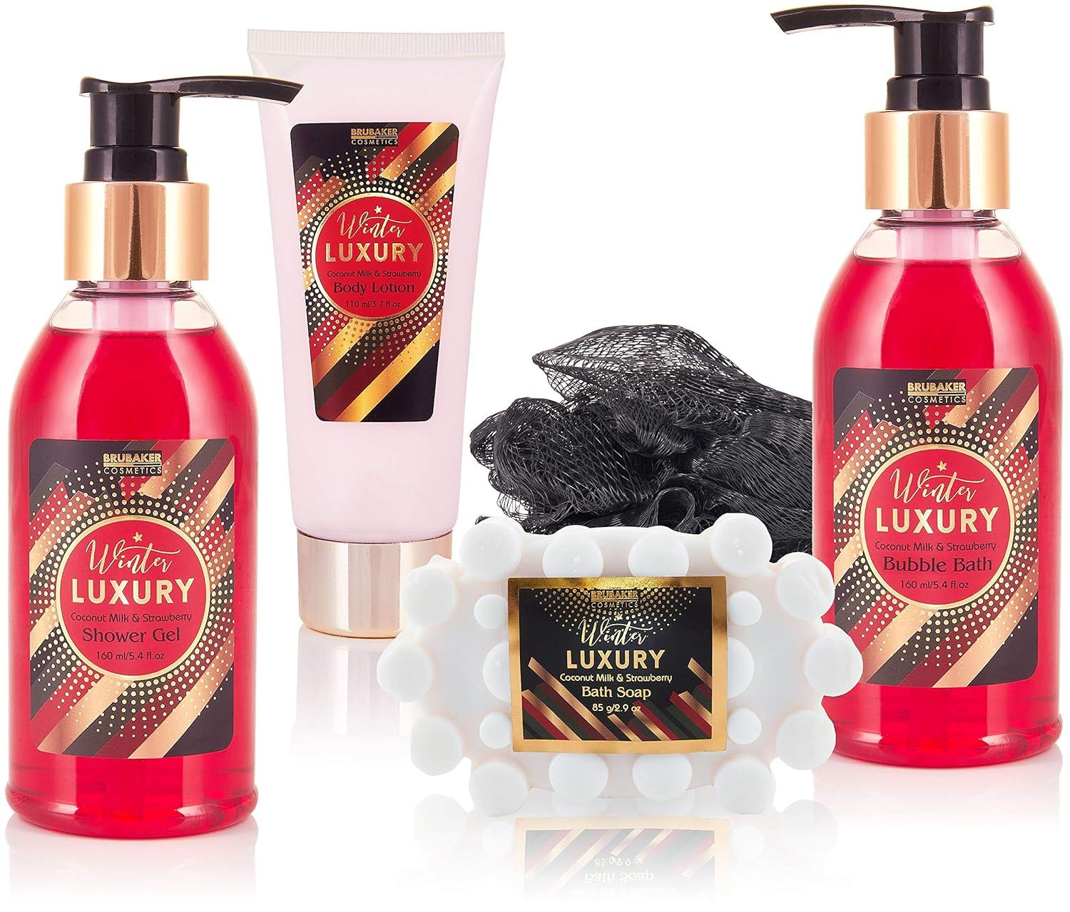 Brubaker Luxury Strawberry & Coconut Milk Beauty Set 6Part Bathing