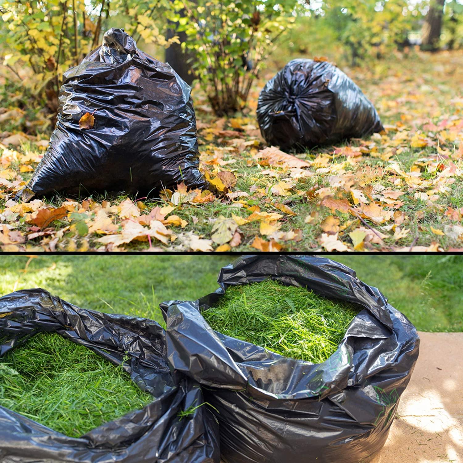 40 Pack Strong Trash Bags Heavy Duty Garbage Liner Bag Lawn Leaf 39 Gallon  Black