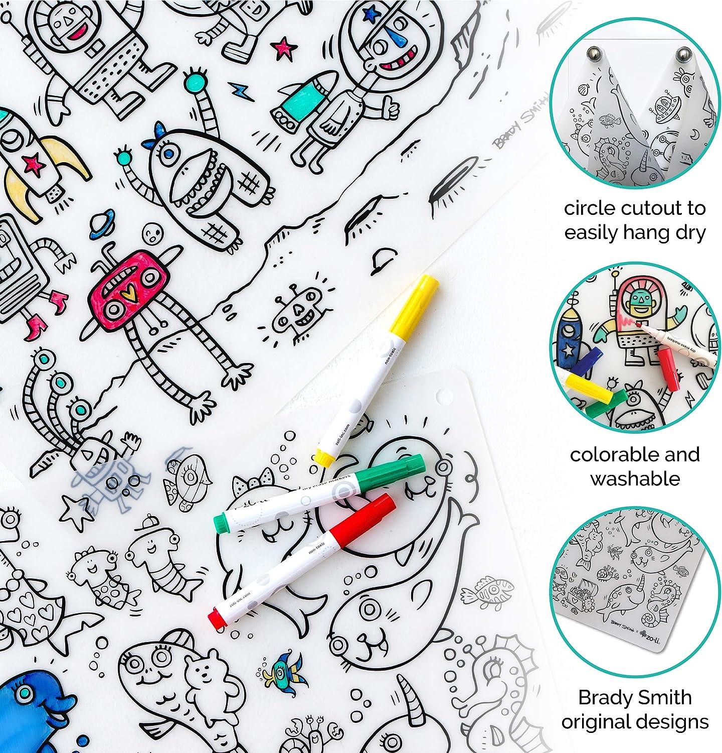 ZoLi x Brady Smith Sea Fun Silicone Coloring Placemats | Reusable ...