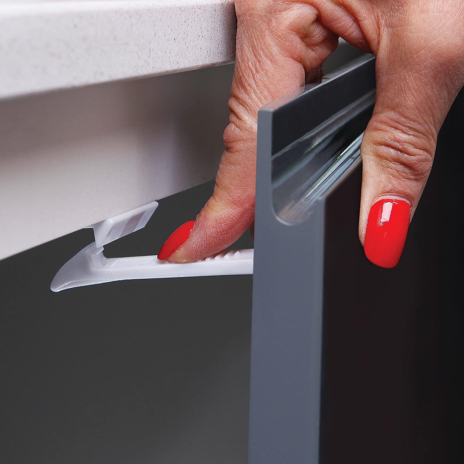 Dreambaby Adhesive Safety Latches for Drawers & White, 4 Count