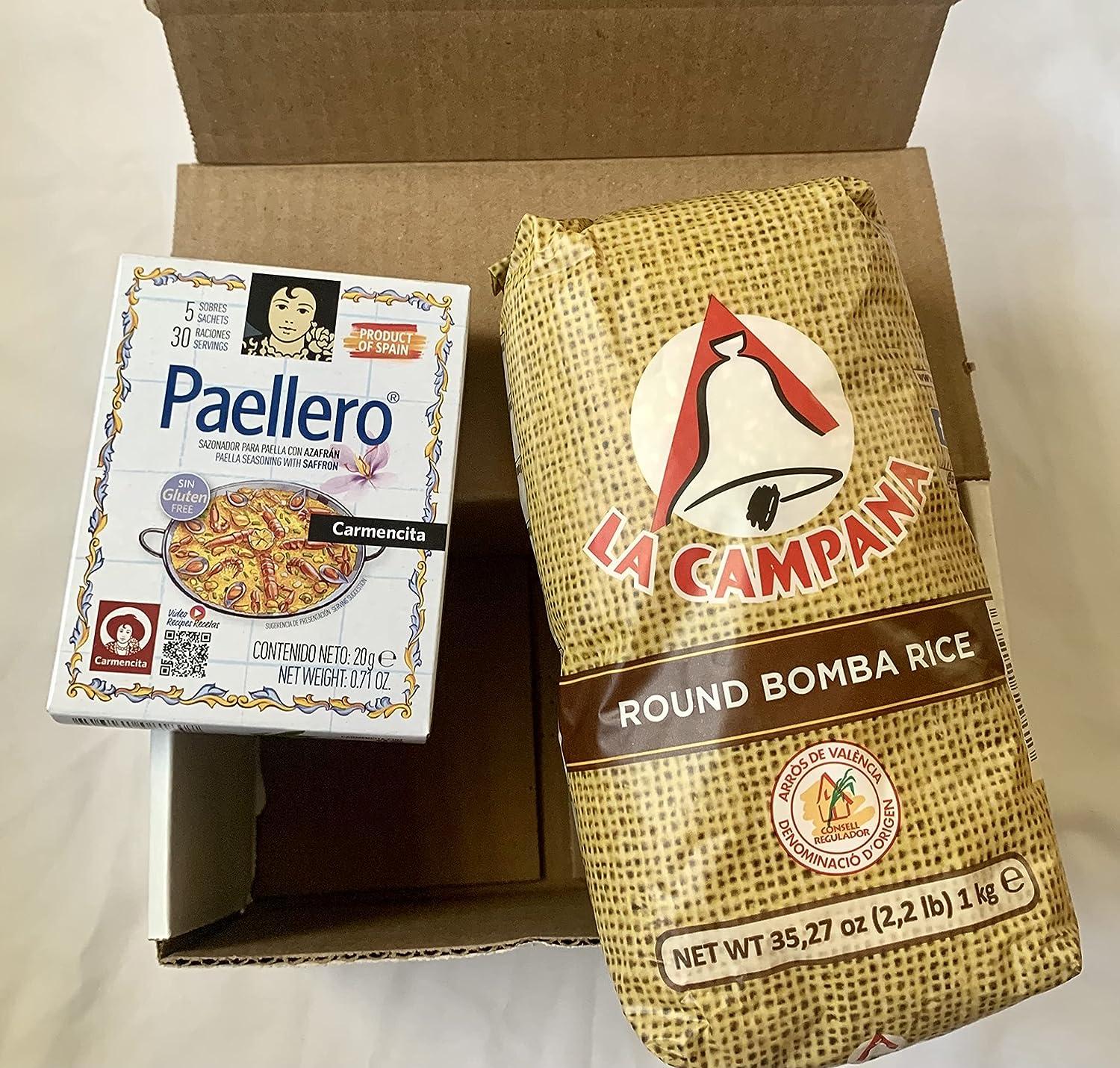 Spanish rice for Paella and paellero Seasoning Bundle. 1 Bag of Rice 2.