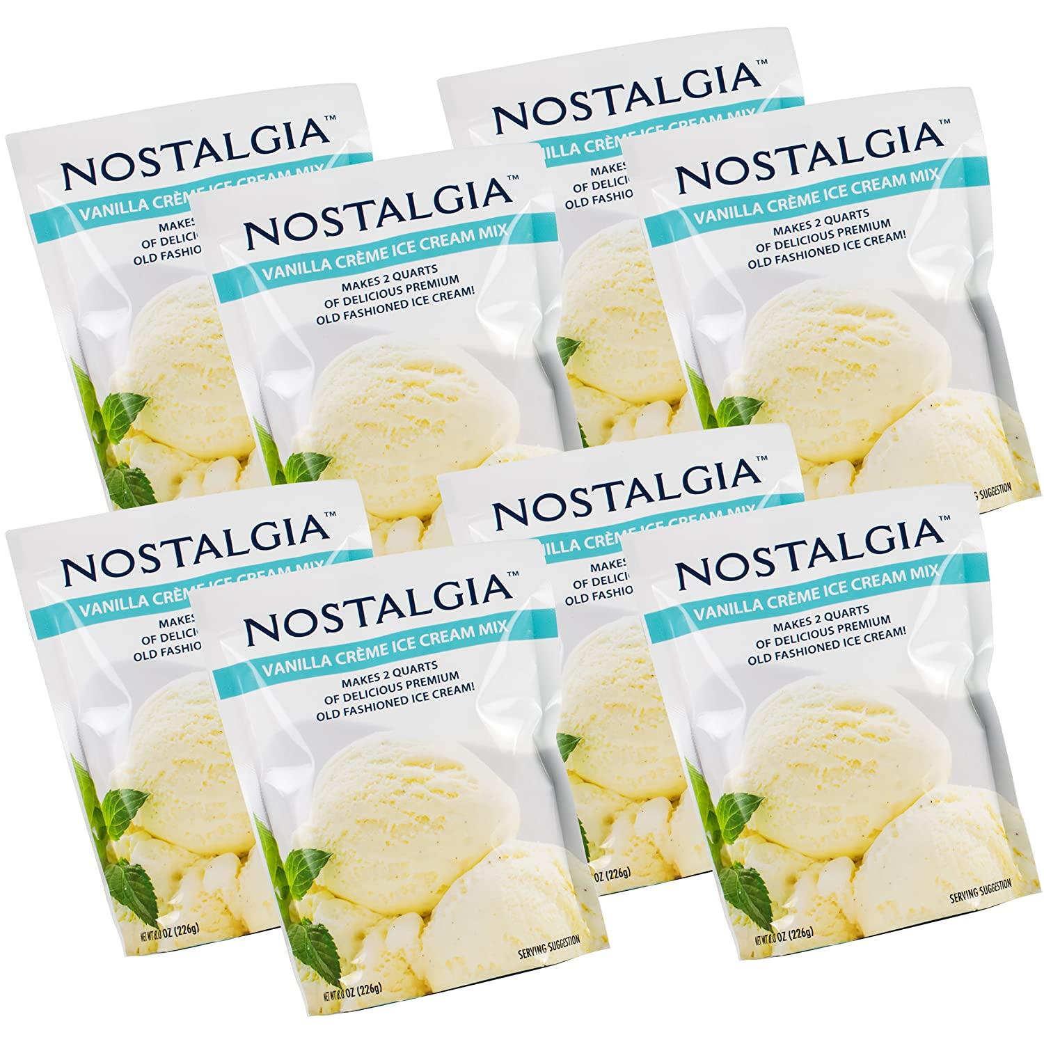 Nostalgia Premium Ice Cream Mix, 8 (8Ounce) Packs, Makes 16 Quarts