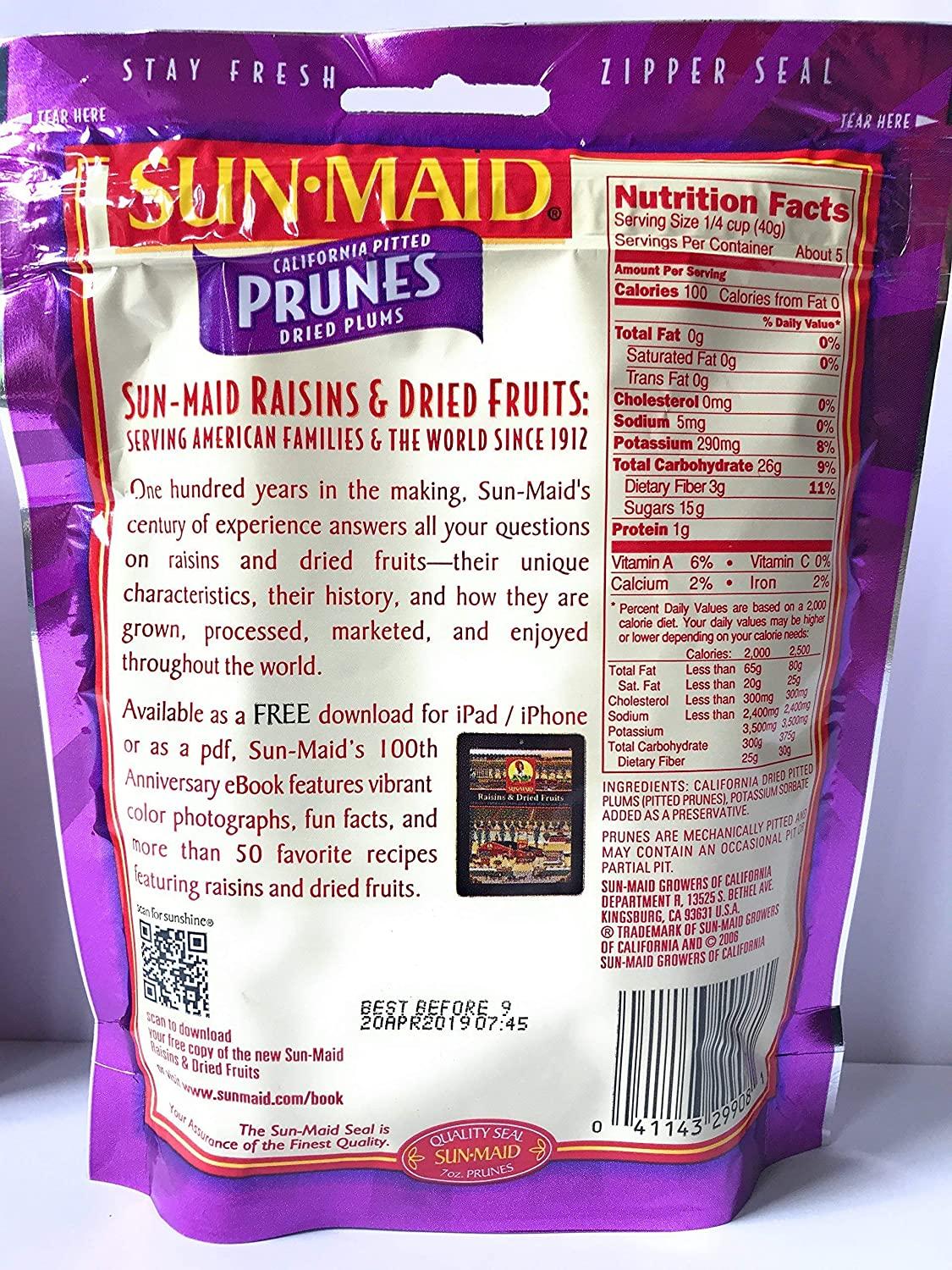 Sun Maid Pitted Prunes 2 7oz Packs of SunMaid Pitted Dried Prunes