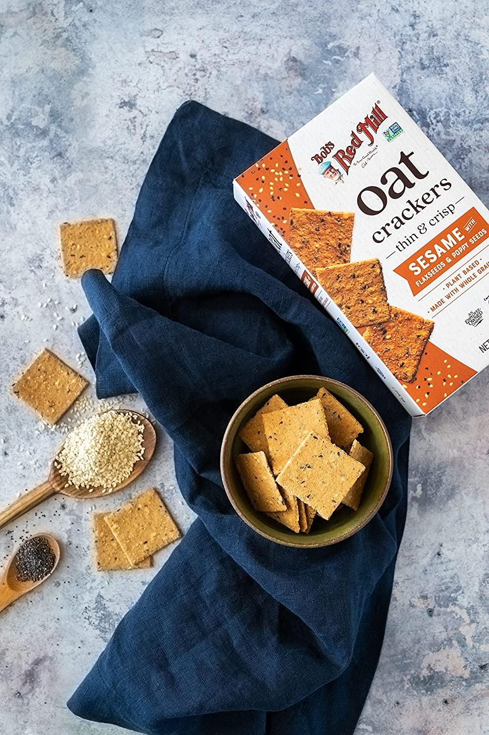 Bob's Red Mill Sesame Oat Crackers, One 4.25 oz. box