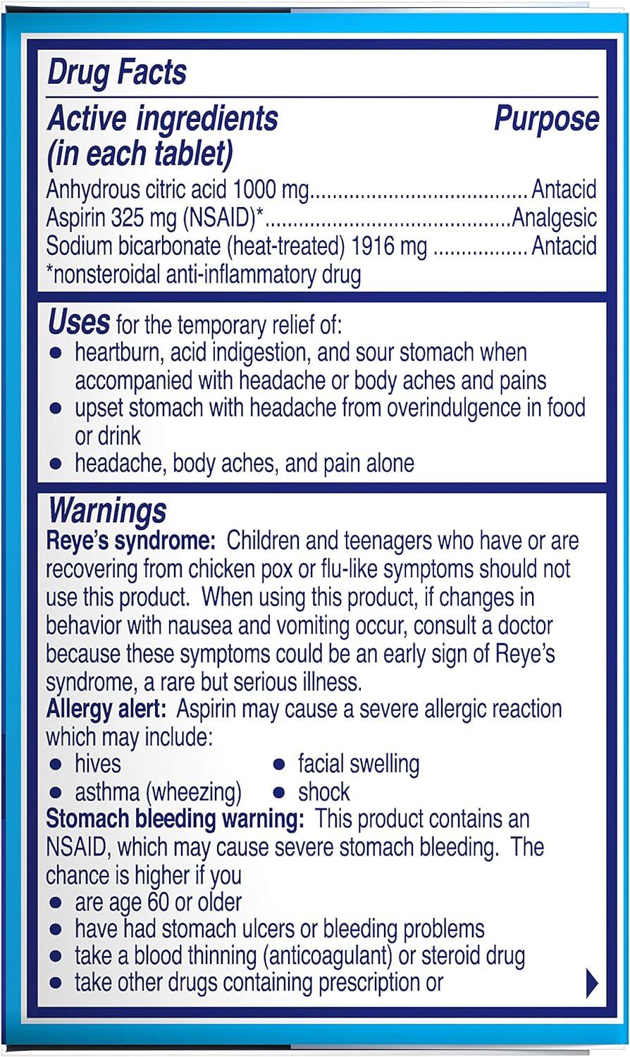 AlkaSeltzer Original with Aspirin 24 Count