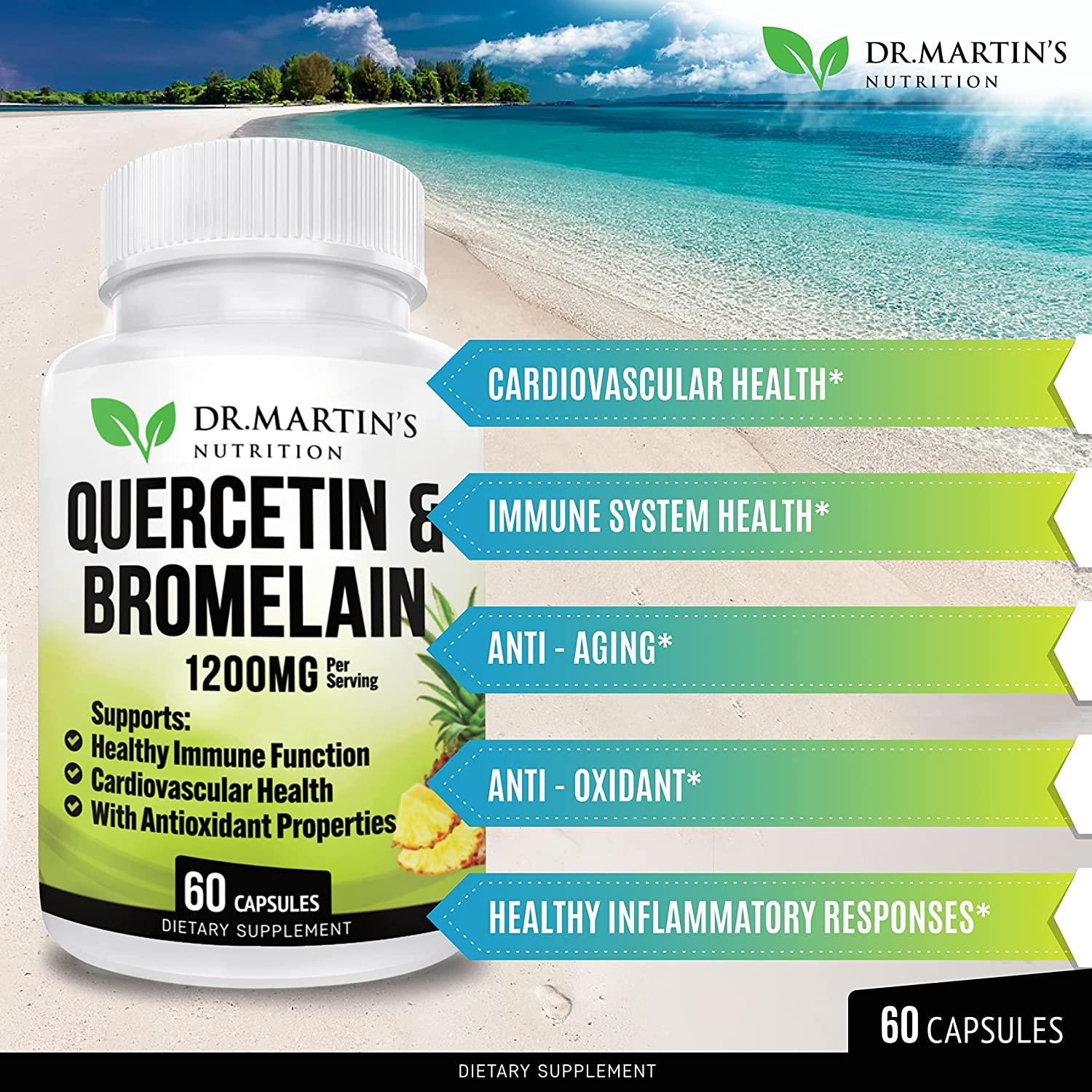 Quercetin & Bromelain 1200mg Supports Immune System & Cardiovascular