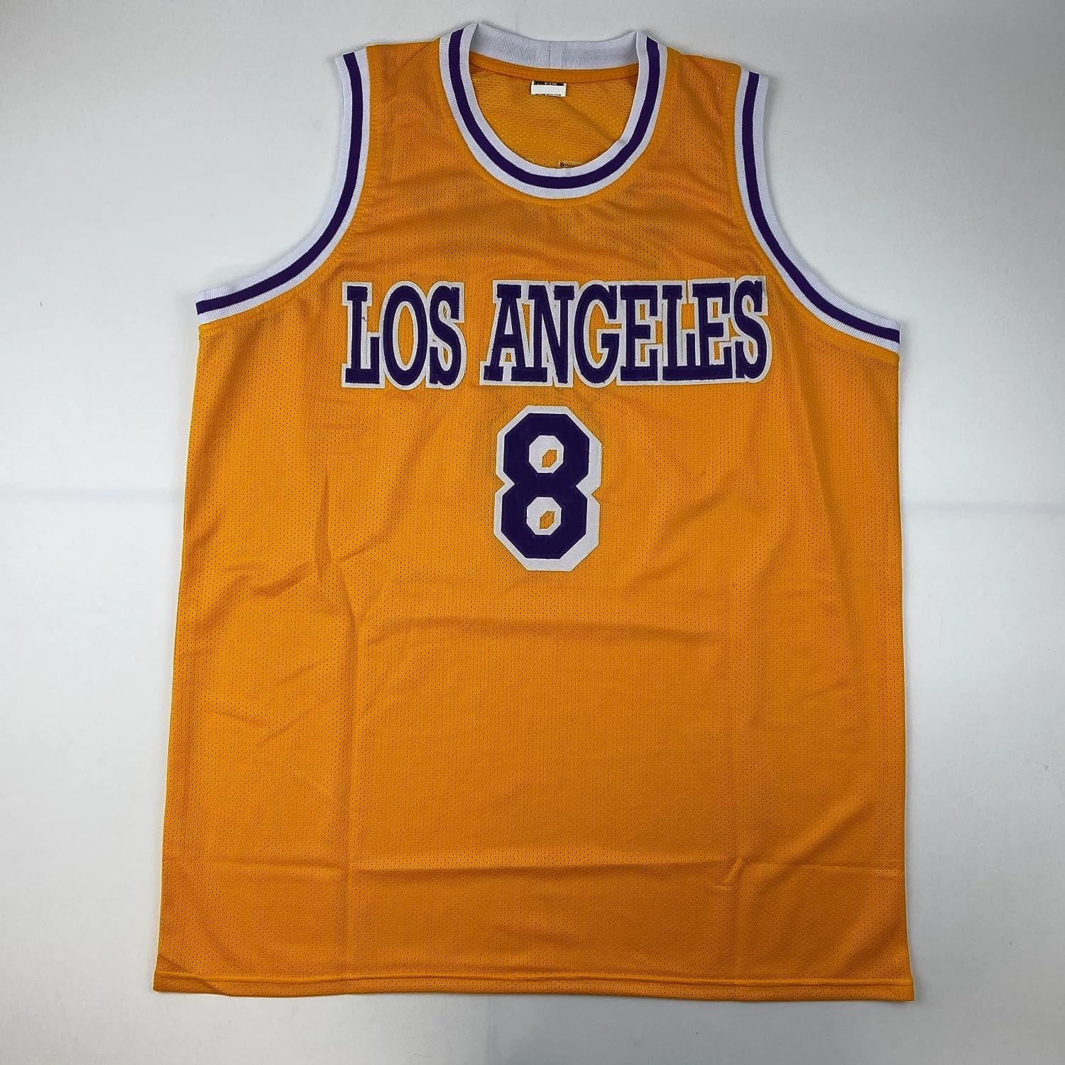 Facsimile Autographed Kobe Bryant #8 Black Mamba Los Angeles LA Reprint  Laser Auto Basketball Jersey Size Men's XL