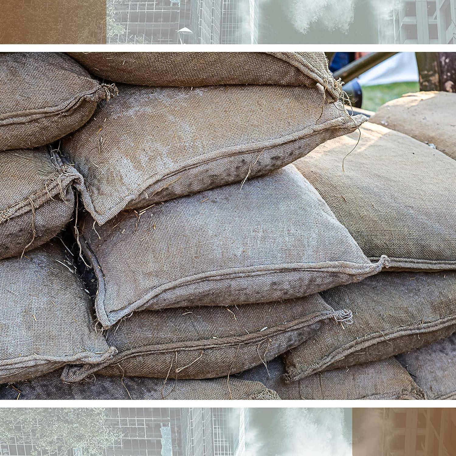 Shappy 10Pack Burlap Sand Bags 14 x 26 Flood Control and Moving