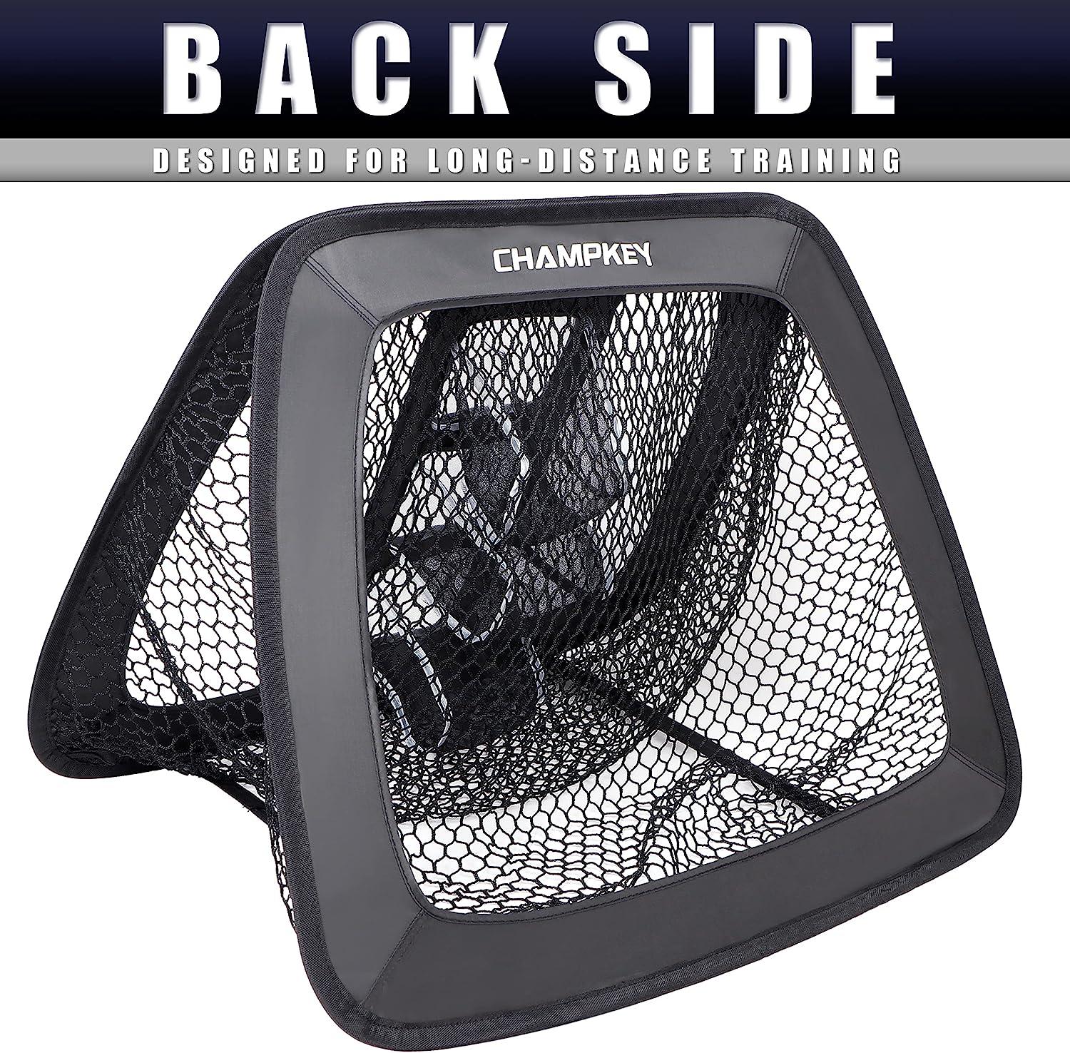 CHAMPKEY Double Sided Golf Chipping Net with Golf Hitting Mat Come