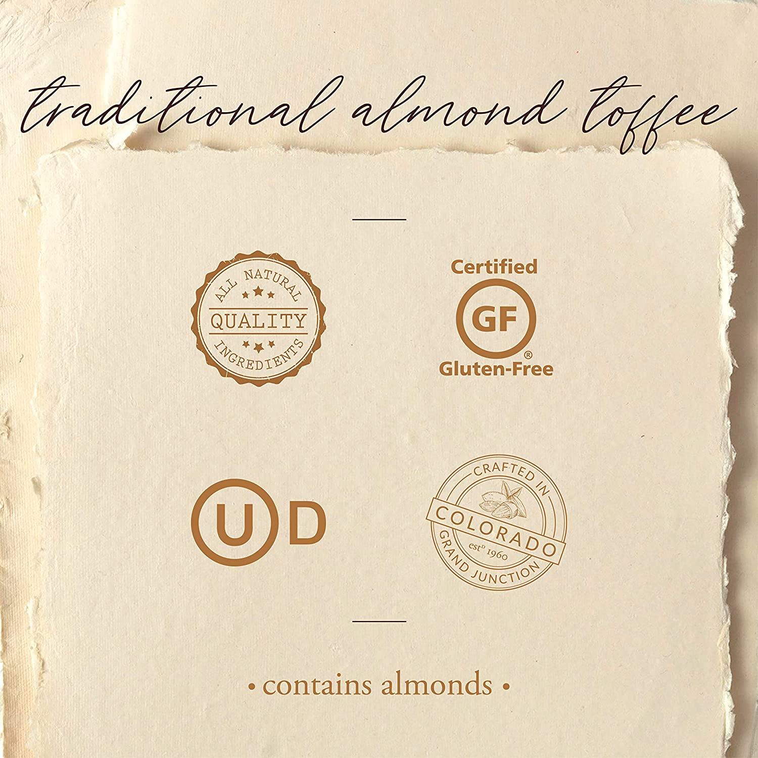 Enstrom Milk Chocolate Almond Toffee 1lb Box Handcrafted Gluten Free