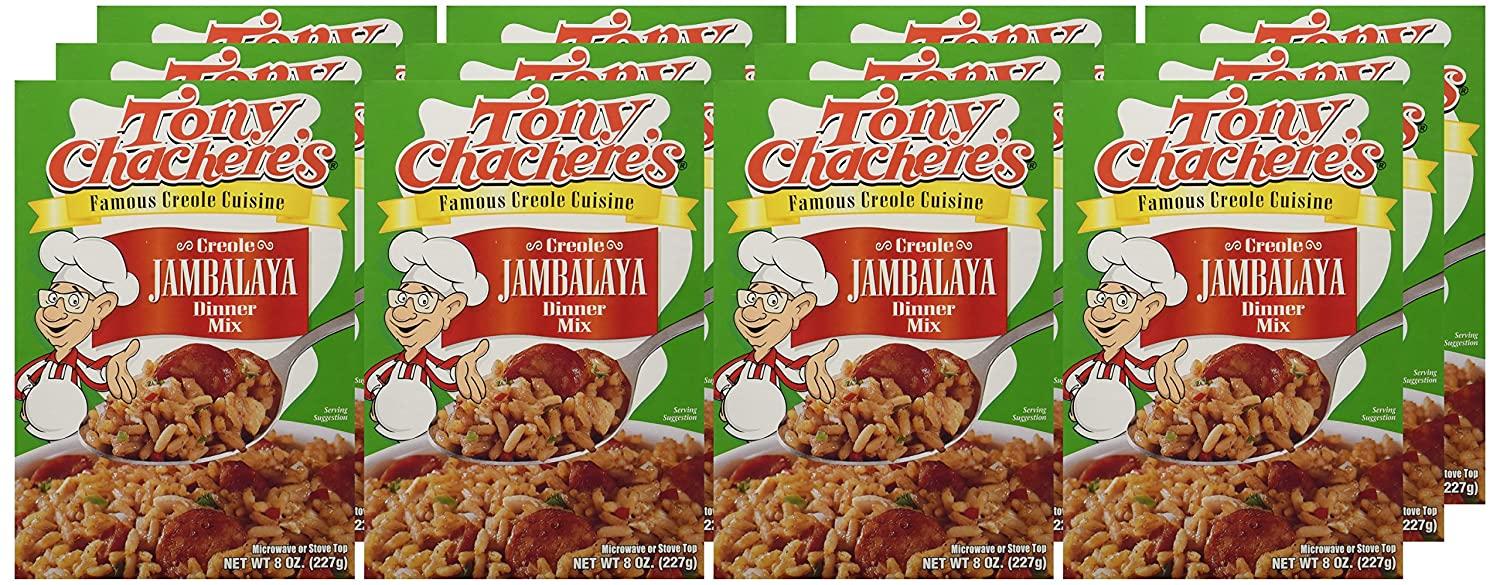 Tony Chachere's Jambalaya Mix, 8Ounce Boxes (Pack of 12)