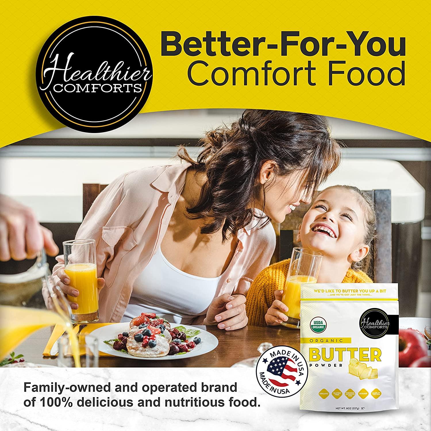 Healthier Comforts Organic Butter Powder USDA Certified Organic