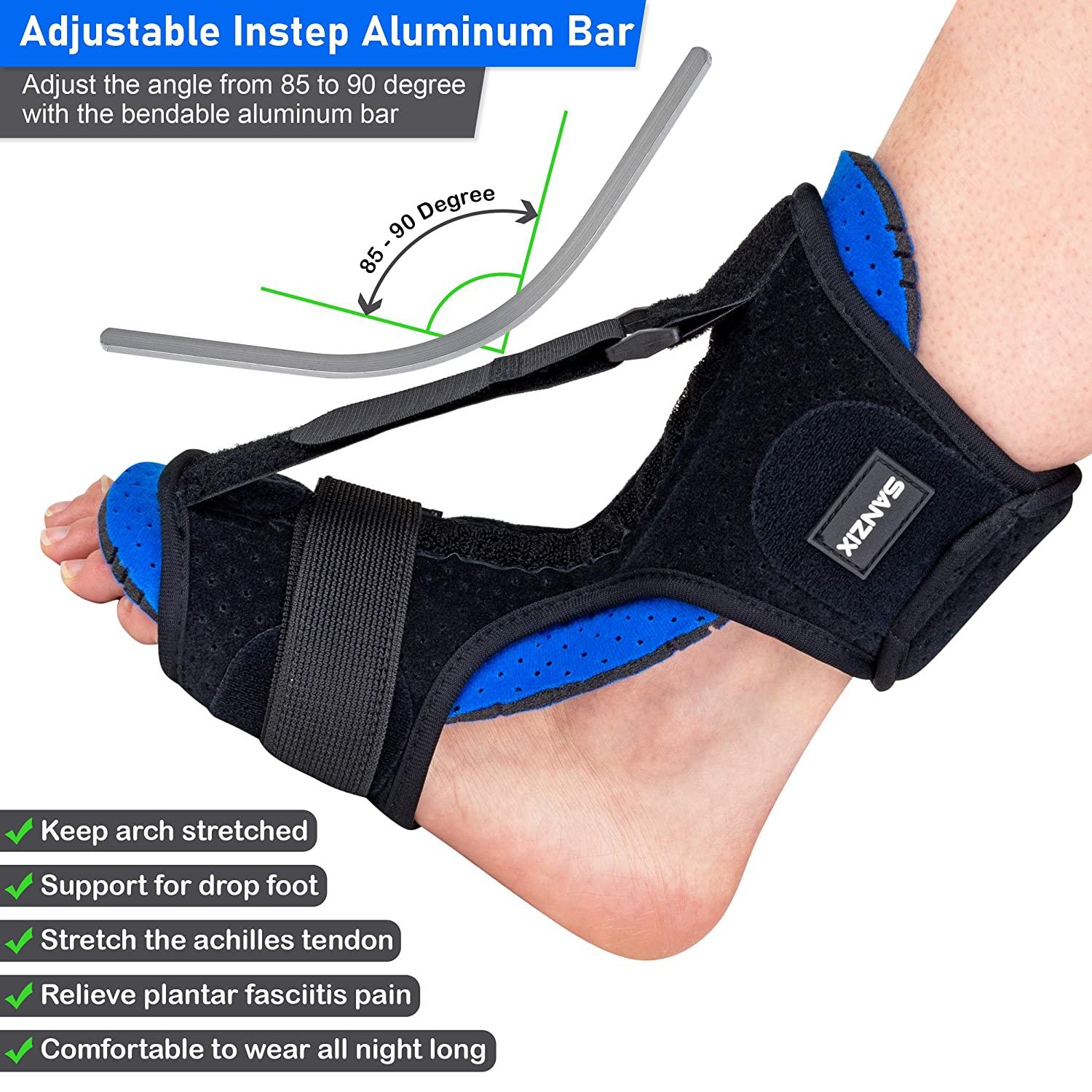 Plantar Fasciitis Night Splint Adjustable Brace With Support Plate