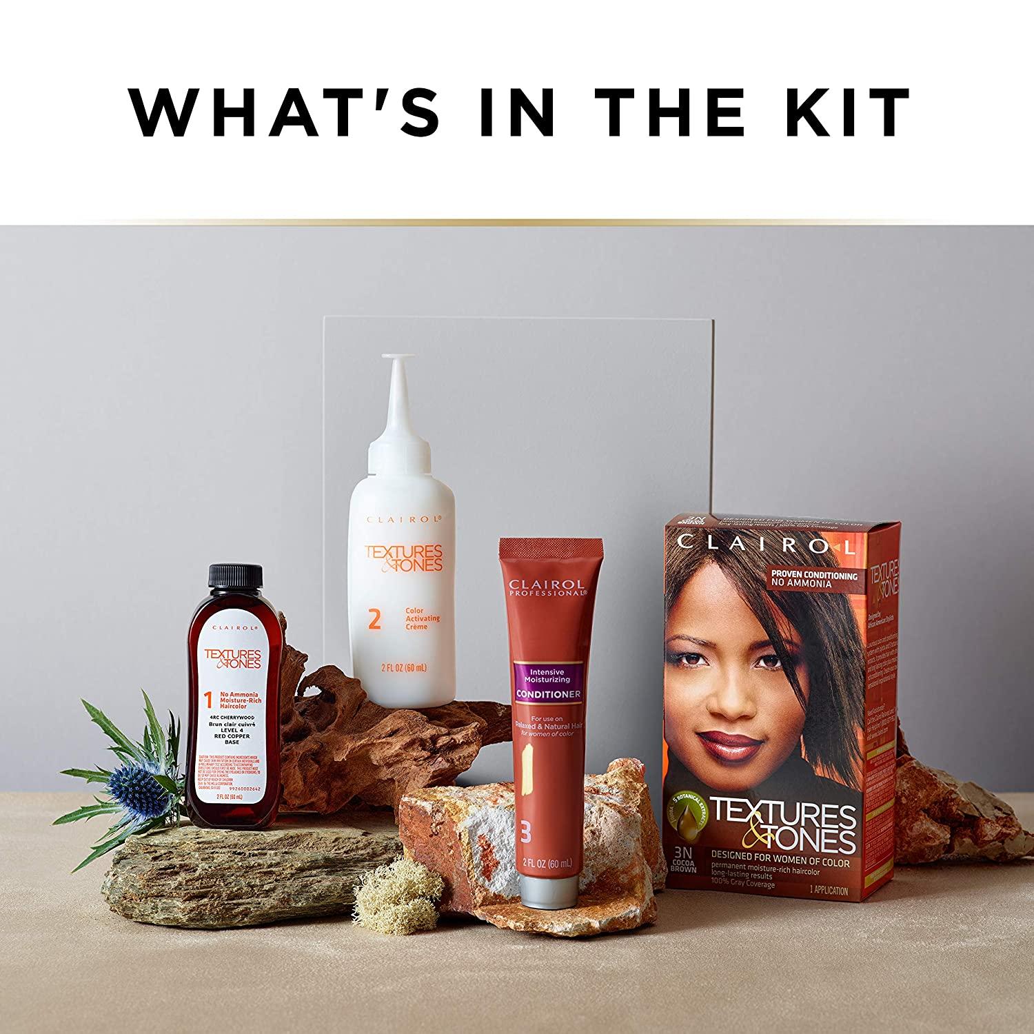 Clairol Texture and Tones 1 oz 1b Silken Black Permanent Hair Color