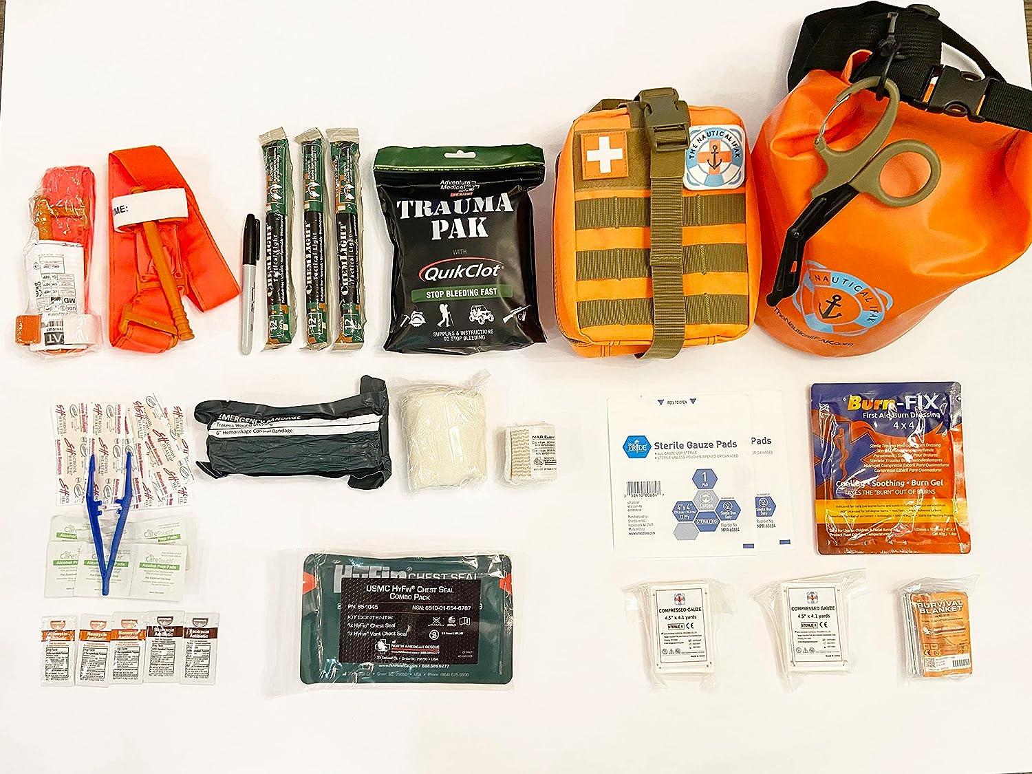 251Pcs First Aid Kits For Survival Emergency Trauma Military Travel IFAK  Khaki