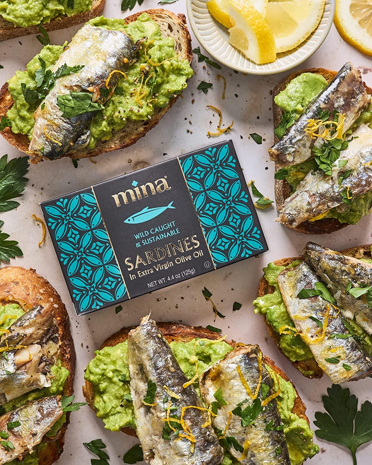 Mina Sardines in Extra Virgin Olive Oil, Responsibly Sourced, Wild