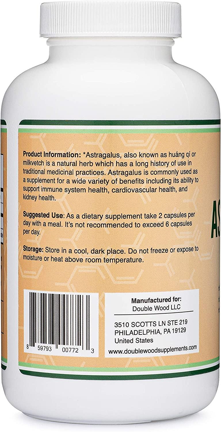 Astragalus Root Capsules 1000mg (300 Count) High Polysaccharides