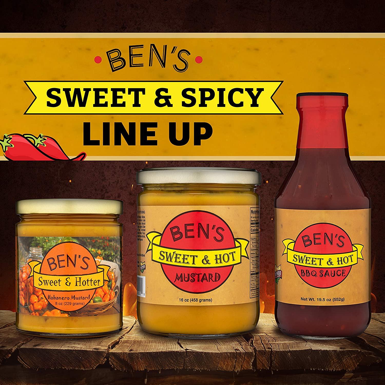 Ben's Sweet & Hot Mustard Spicy Mustard Dipping Sauce and Yellow