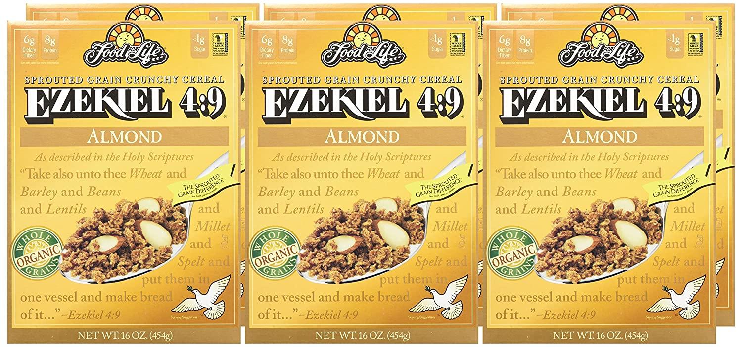 Ezekiel 49 Sprouted Whole Grain Cereal, Almond, 16 Ounce (Pack of 6)