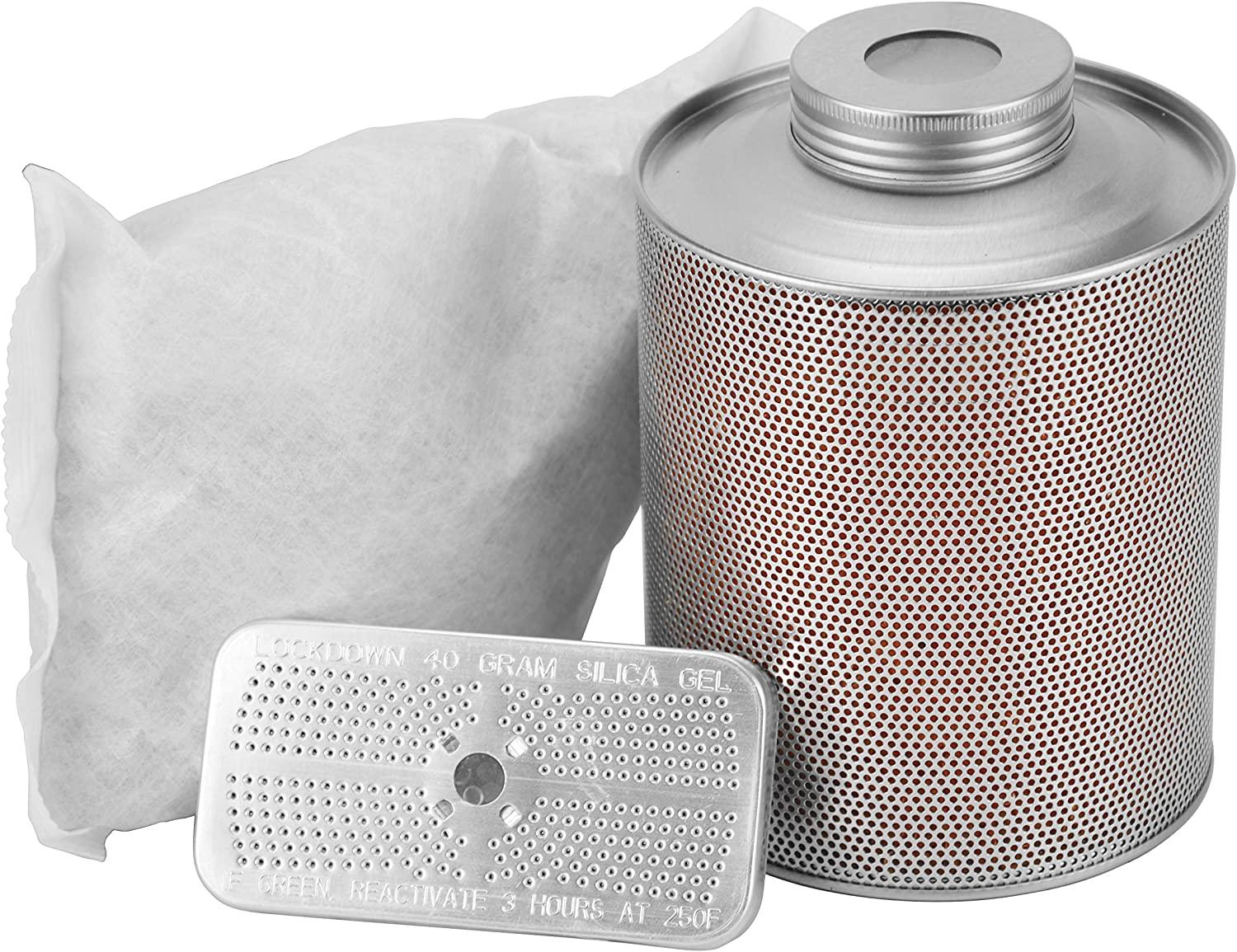 Lockdown Silica Gel with Rechargeable Beads, Compact Design and Various