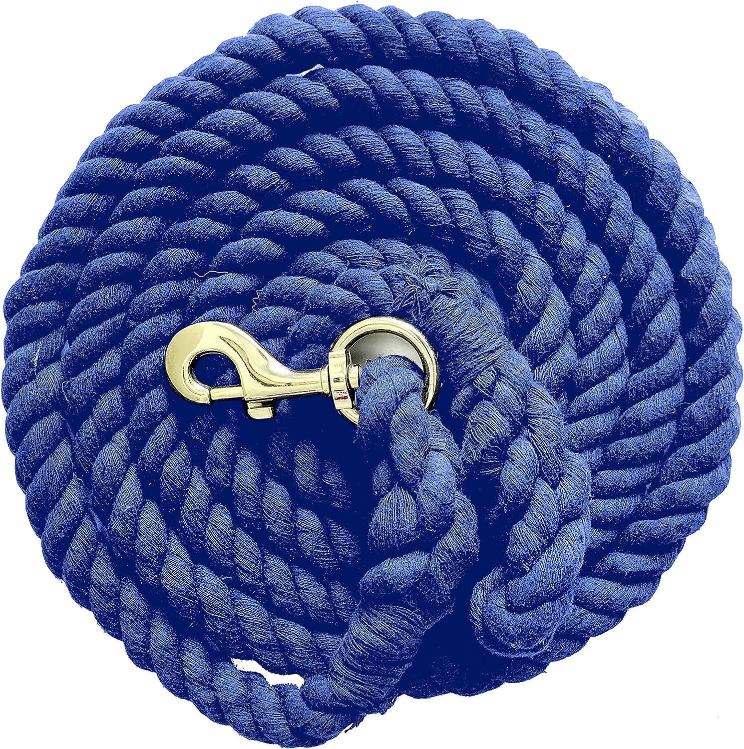 Majestic Ally Pack of 2 Solid Cotton Lead Rope for Horses