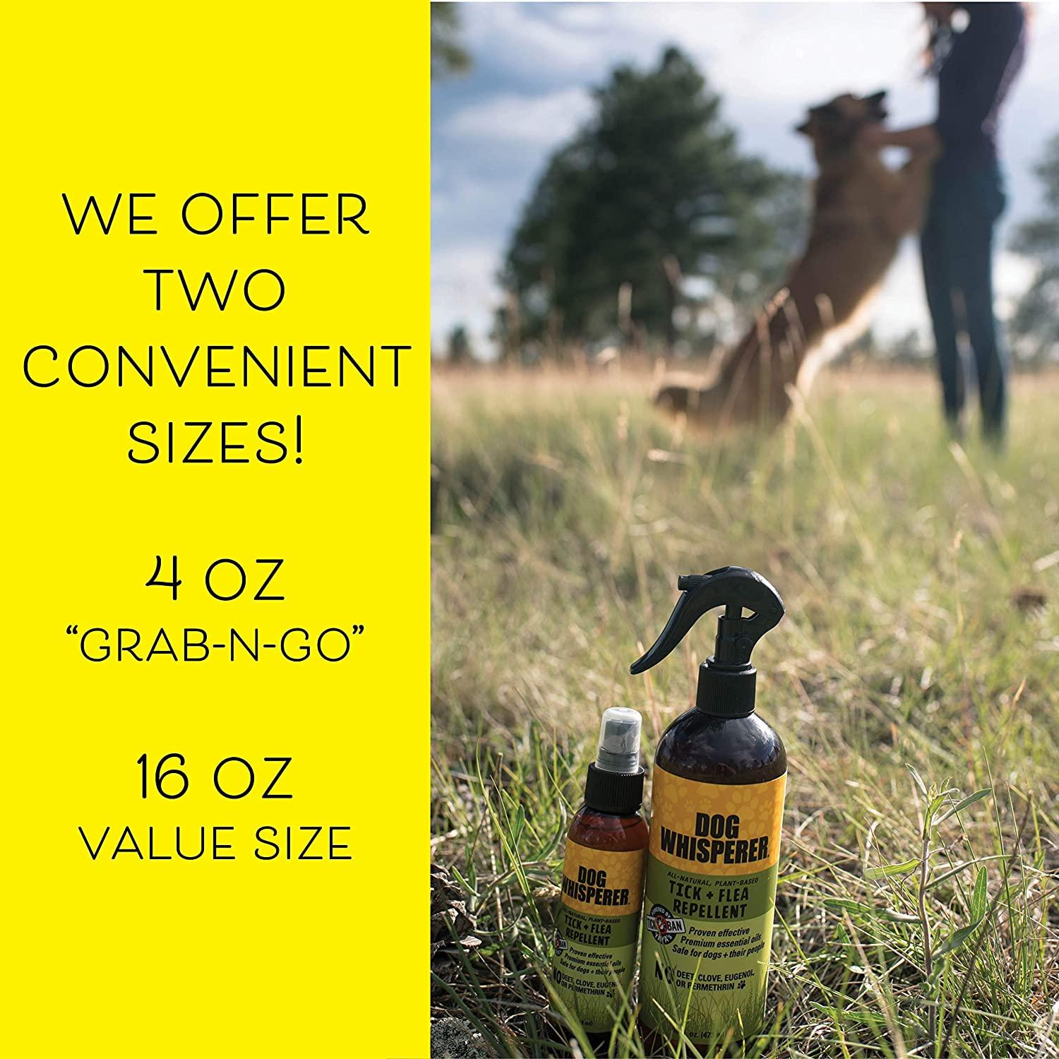 Dog Whisperer Tick + Flea Repellent, AllNatural, Extra Strength