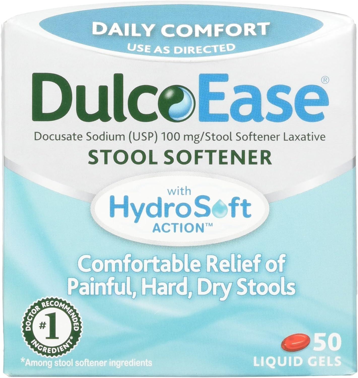 DulcoLax Stool Softener Sugar Free Liquid Gels 50 Gels