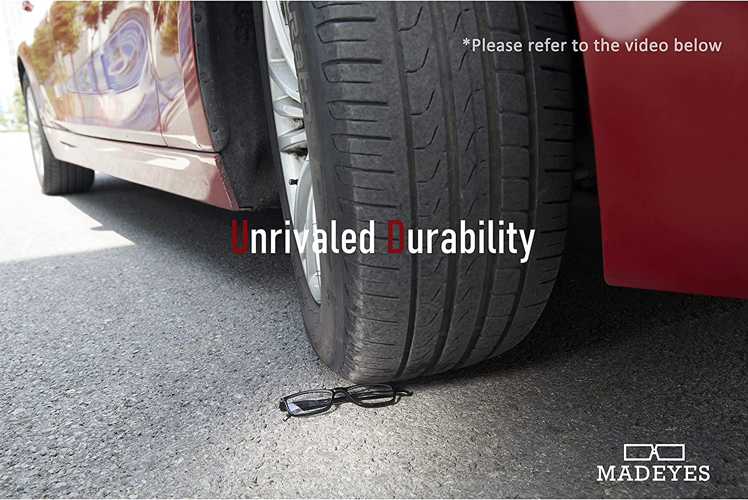 MADEYES Unbreakable Blue Light Blocking Reading Glasses 2.5 Strength