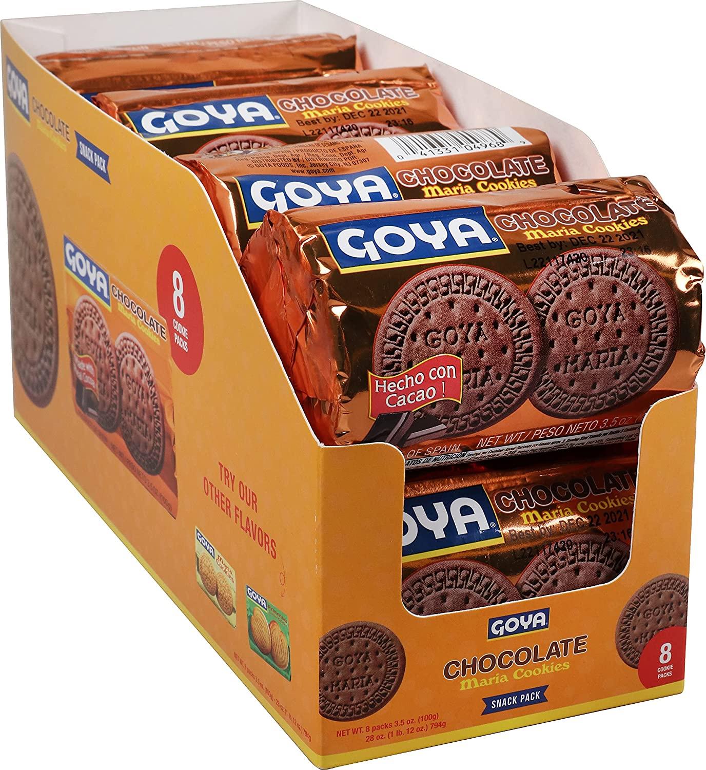 Goya Foods Chocolate Maria Cookies, 3.5 Ounce (Pack of 8)