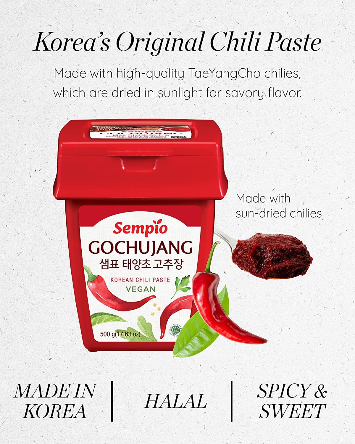 Sempio Gochujang, Hot Pepper Paste (Korean Chili Paste)_1.1lbs (500g