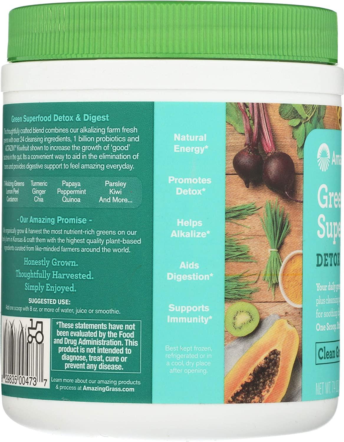 Amazing Grass Green Superfood Detox & Digest 7.4 oz (210 g)