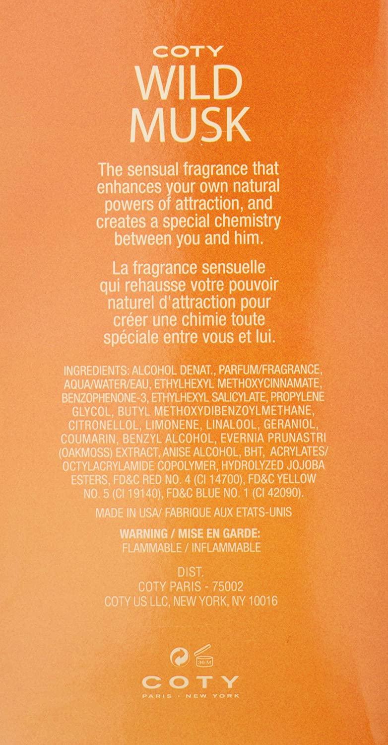 Coty wild musk on sale oil ingredients