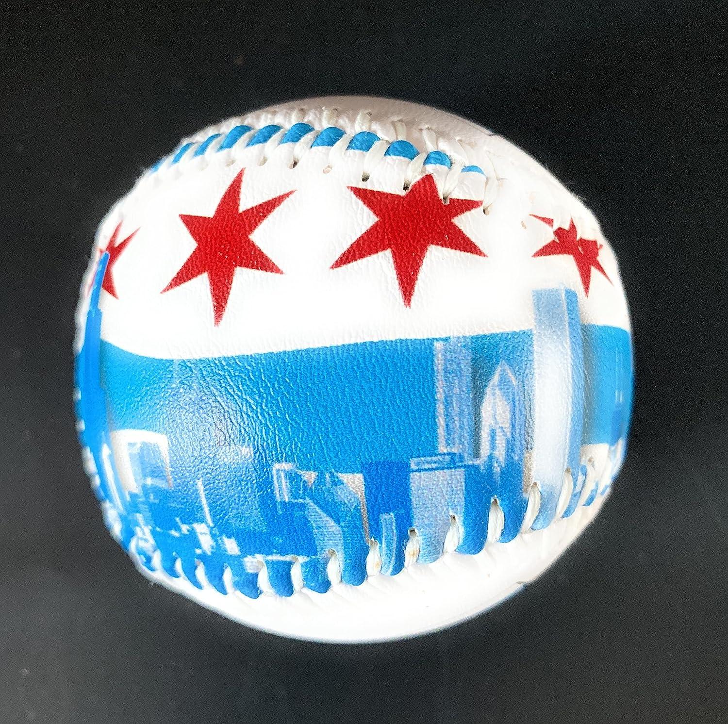 Chicago Las Vegas New York Baseball Balls City Souvenir Baseballs in Acrylic Display Case