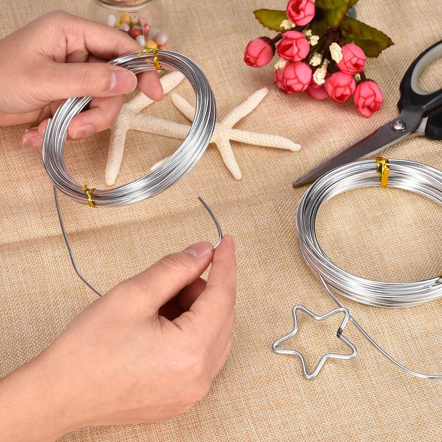 BBTO Aluminum Craft Wire 4 Sizes (1 mm 1.5 mm 2 mm and 2.5 mm in