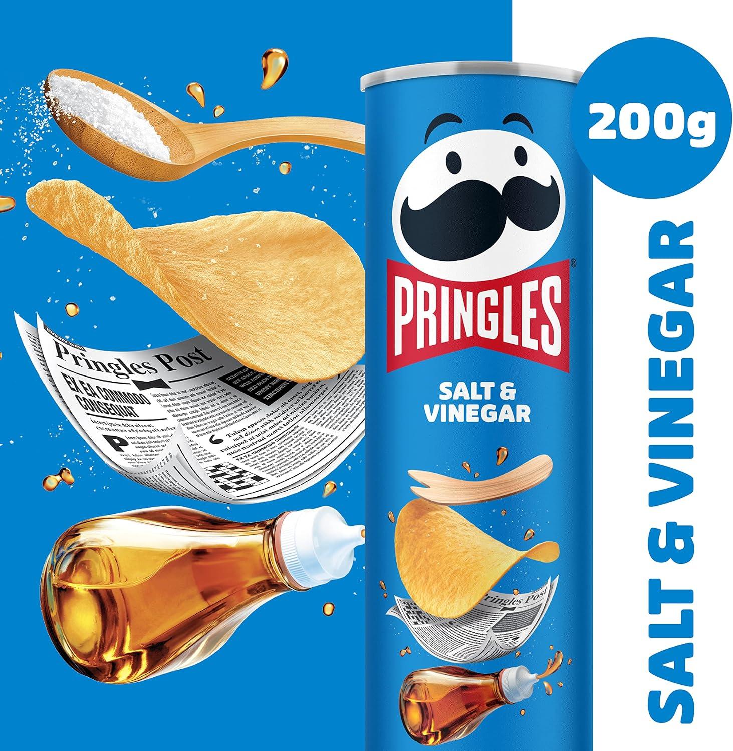 Pringles Salt and Vinegar Crisps 200g