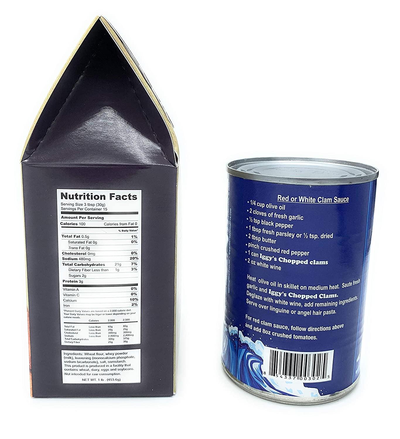 Iggy's Clam Cake Mix and Chopped Clams (Clam Cakes) 2 Piece Set