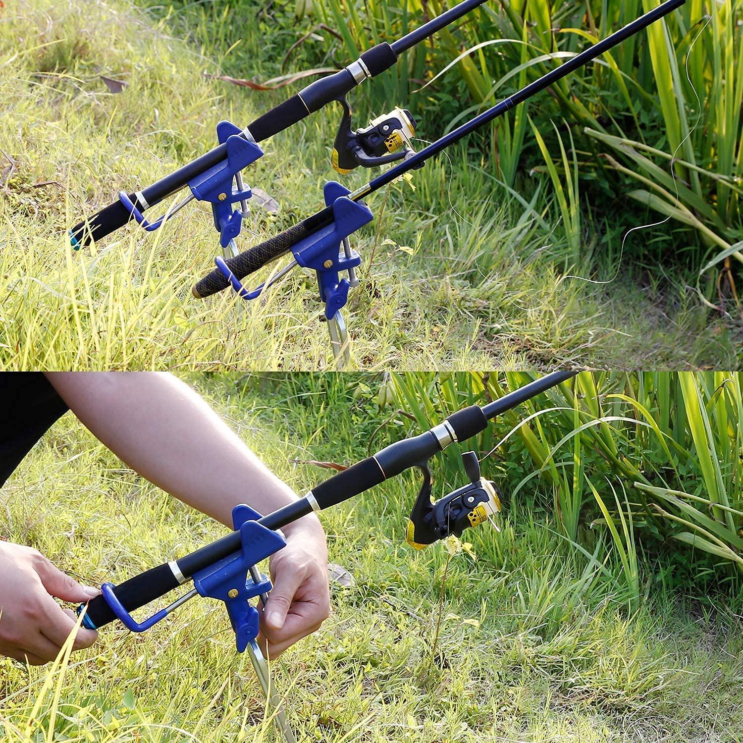 2 Pack Fishing Rod Holders Ground for Bank Fishing Ground Support