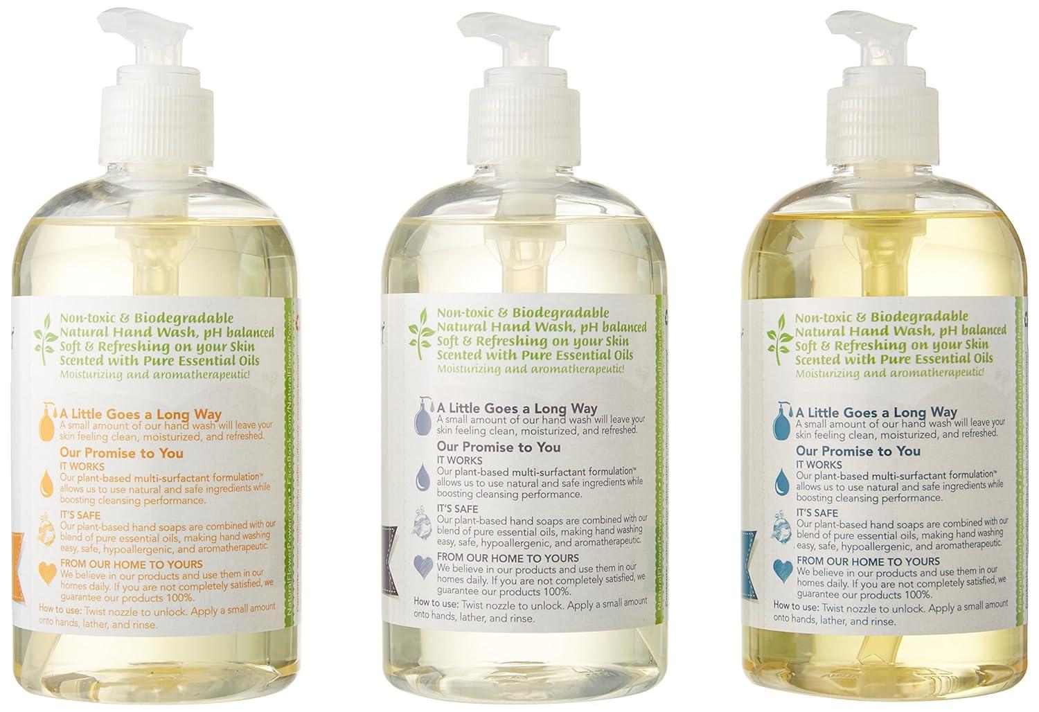 Natural Flower Power Natural Liquid Hand Soap Variety Pack (Citrus