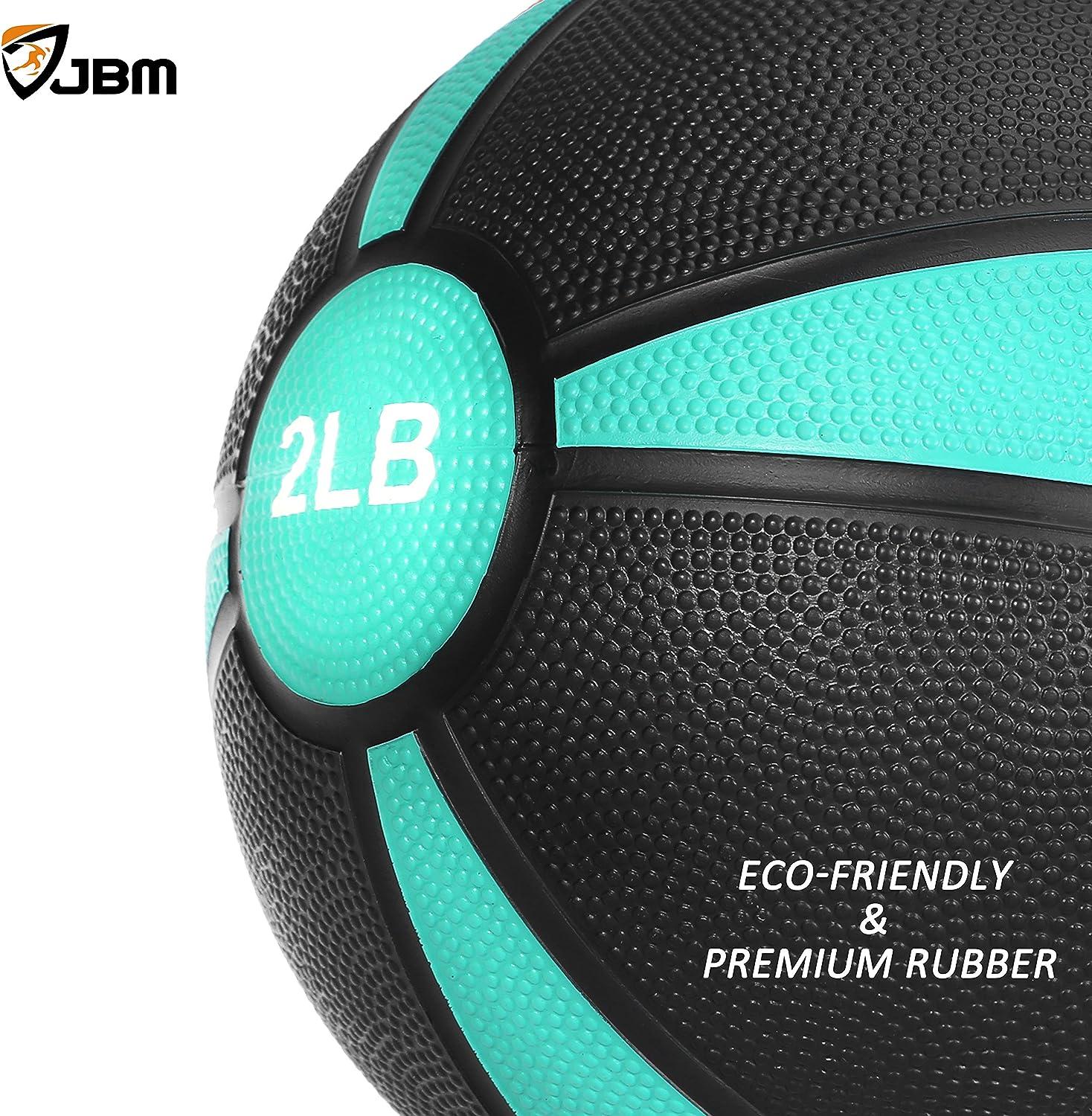 JBM Blue 2LB Medicine Ball for Strength Training and Cardio
