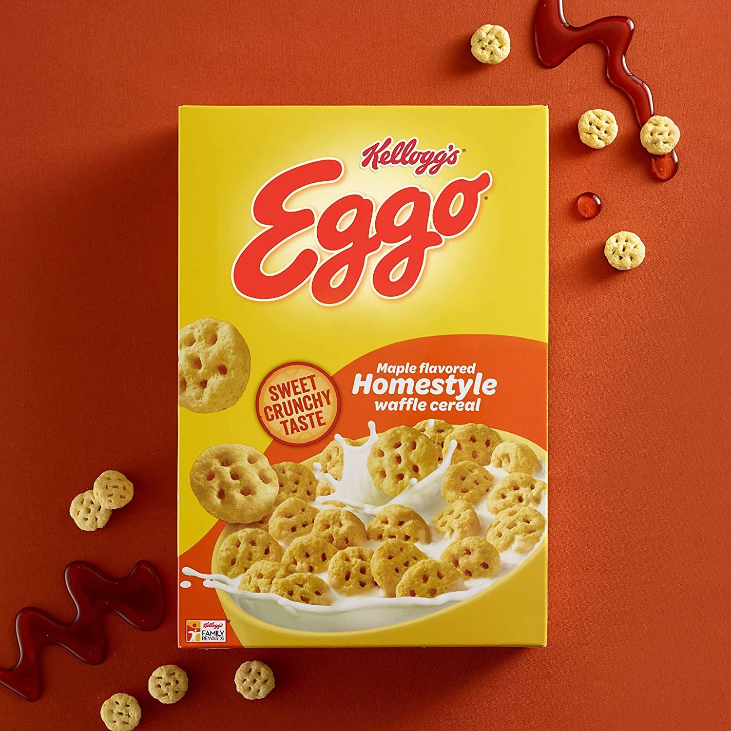 Kellogg's Eggo, Breakfast Cereal, Maple Flavored Homestyle Waffle, Good