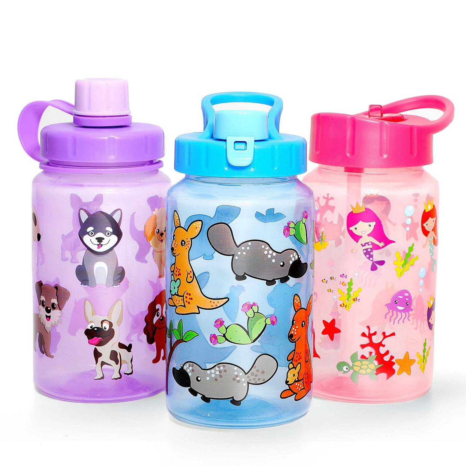 12 oz Insulated Kids Water Bottle for Boy Girl with Straw/Chug