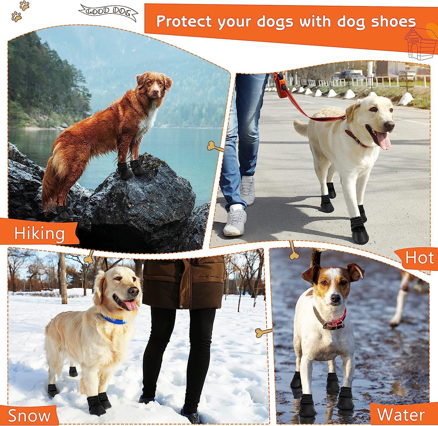 XXL Dog Shoes For Large Dogs - Waterproof Anti-Slip Paw Protectors 4PCS