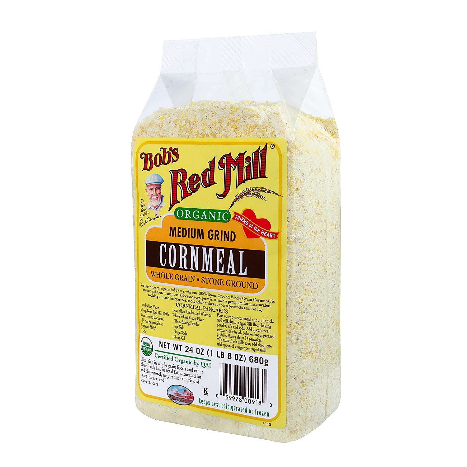 Bob's Red Mill, Organic Medium Grind Cornmeal, 24 oz