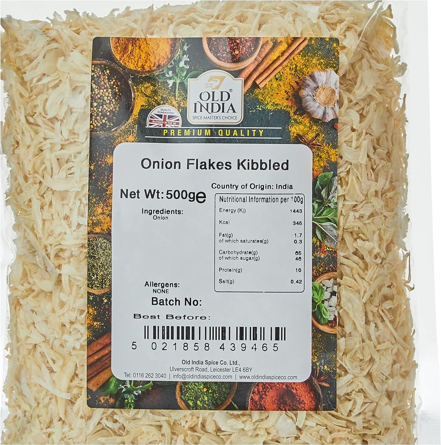 Old India Onion Flakes Kibbled 500g